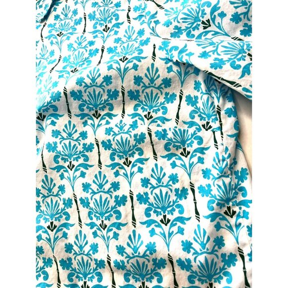 Talbots Button Up Shirt sz L Long Sleeve Cotton Floral Career Office Mature - Picture 3 of 10